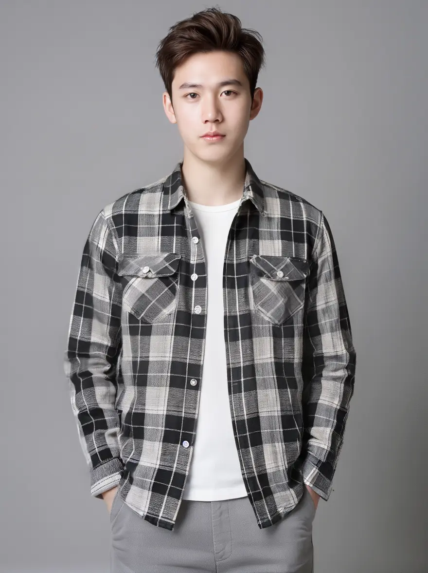 Shirt black and white Borcelle Premium Shirt - Image 1